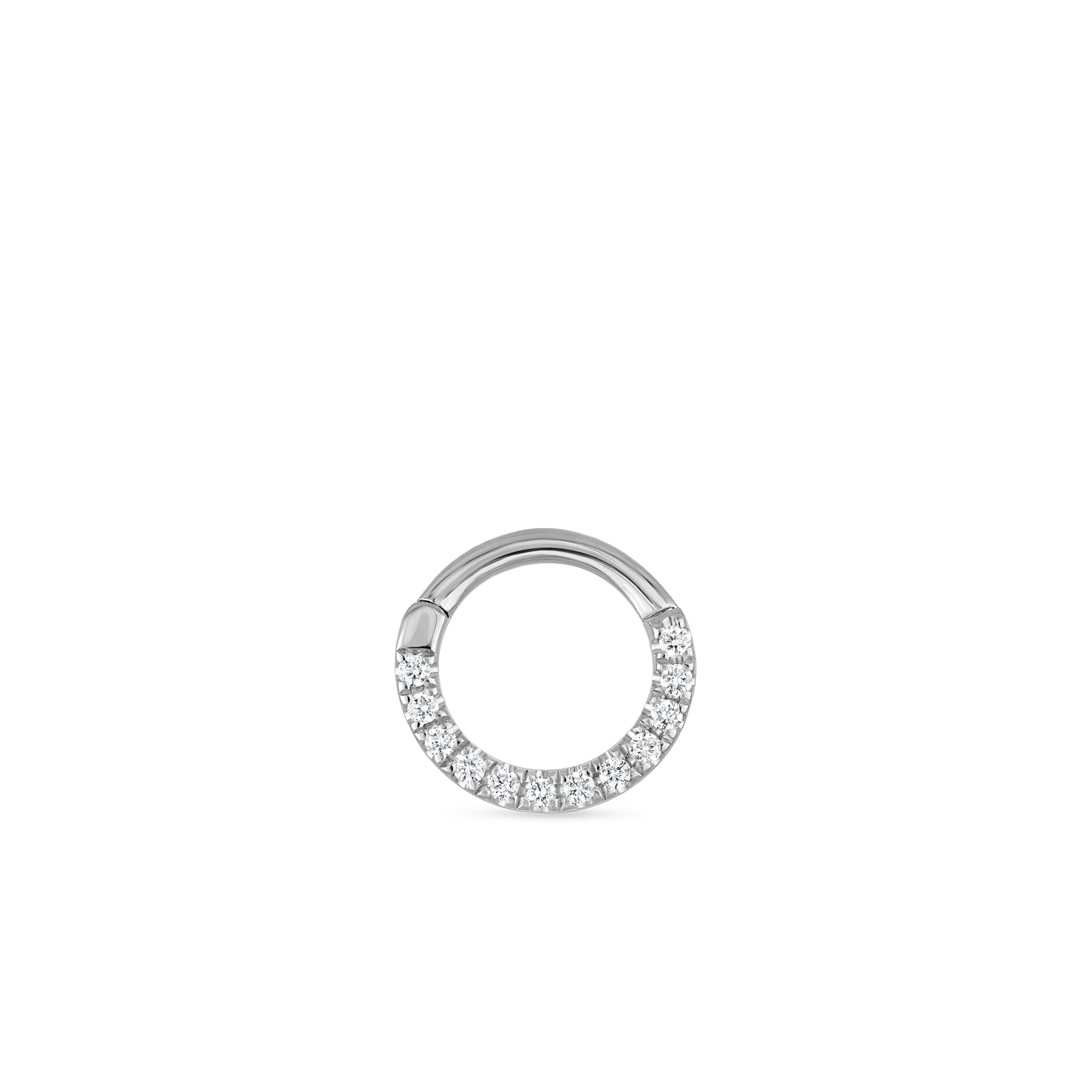 Diamond Horizontal Eternity Hoop Earring - Image 26