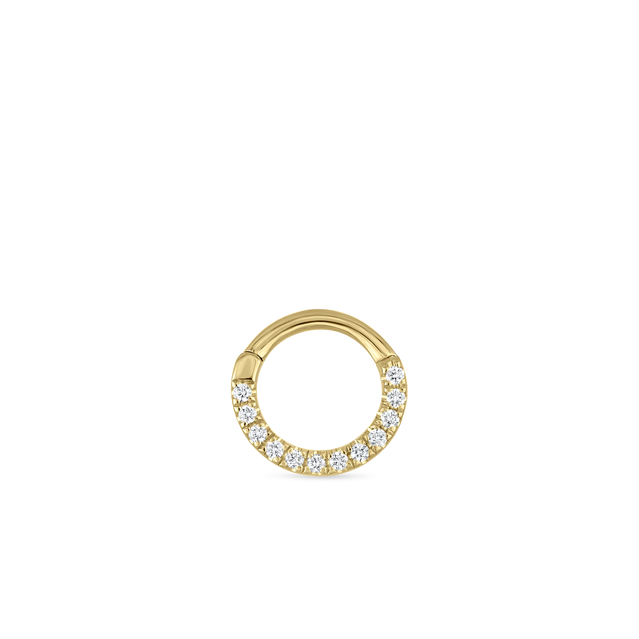 Diamond Horizontal Eternity Hoop Earring - Image 27