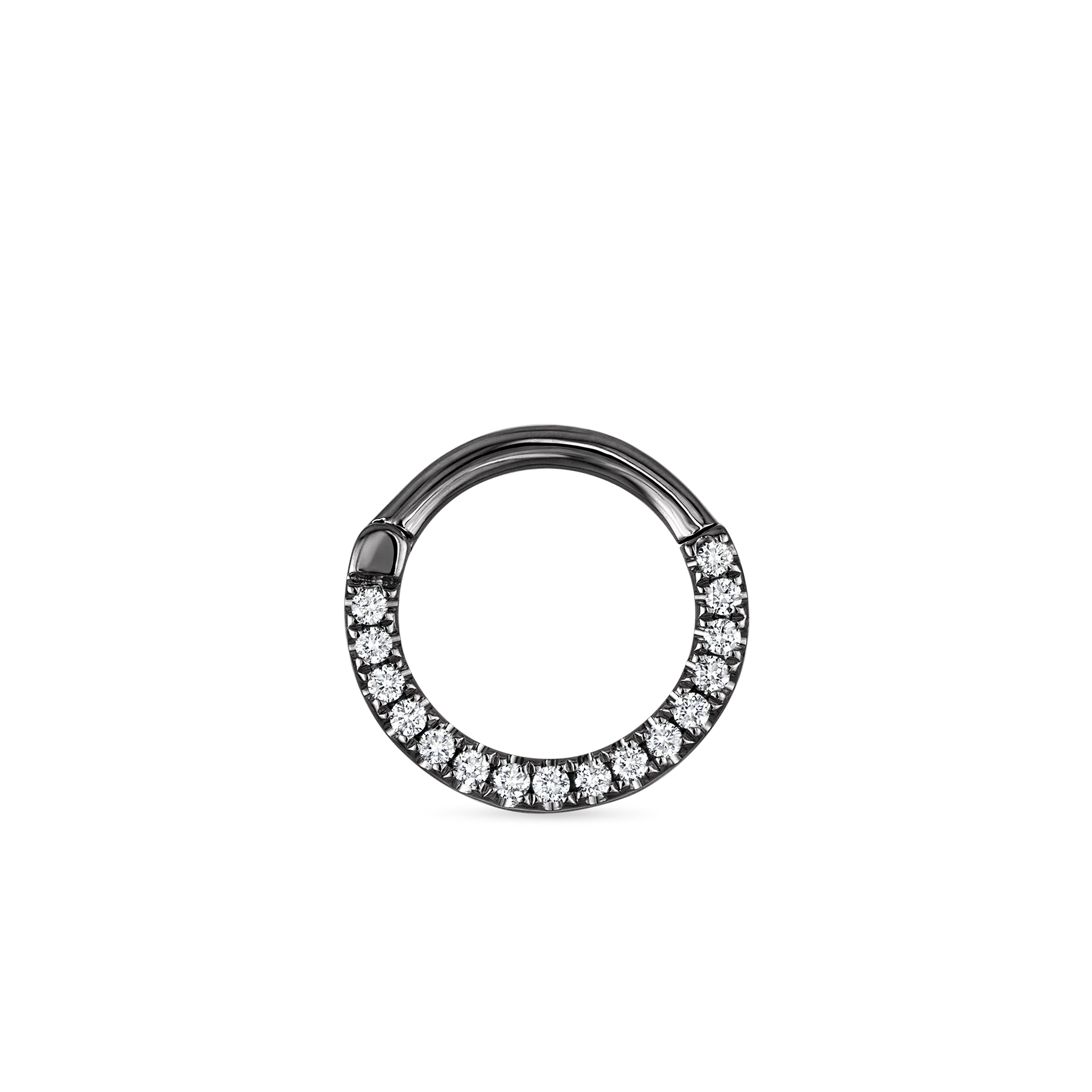 Diamond Horizontal Eternity Hoop Earring - Image 28