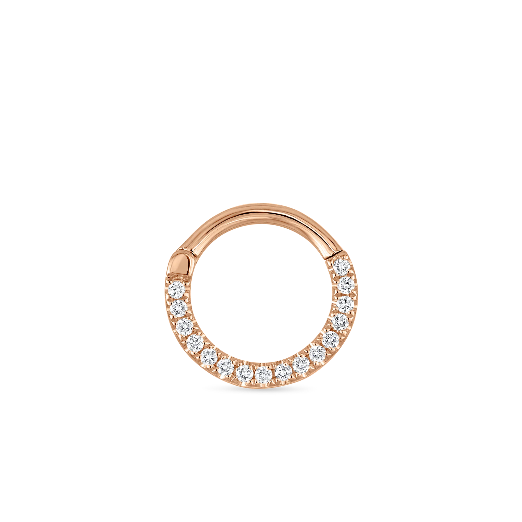 Diamond Horizontal Eternity Hoop Earring - Image 29
