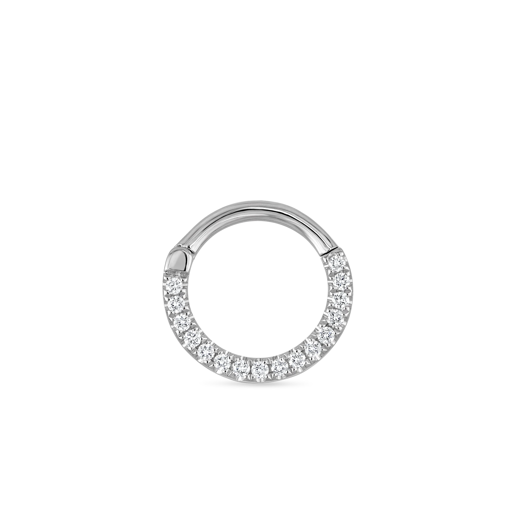 Diamond Horizontal Eternity Hoop Earring - Image 30