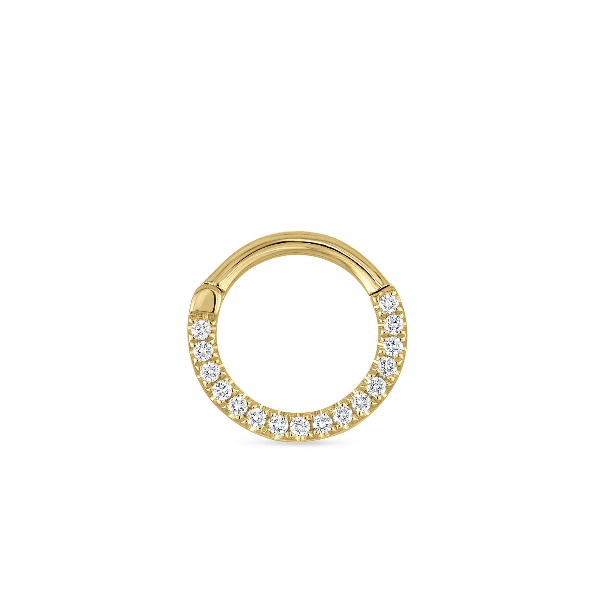 Diamond Horizontal Eternity Hoop Earring - Image 31