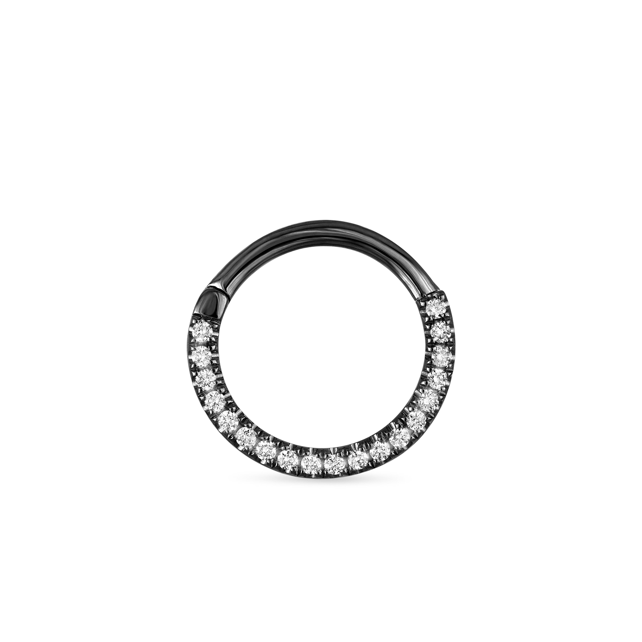 Diamond Horizontal Eternity Hoop Earring - Image 32