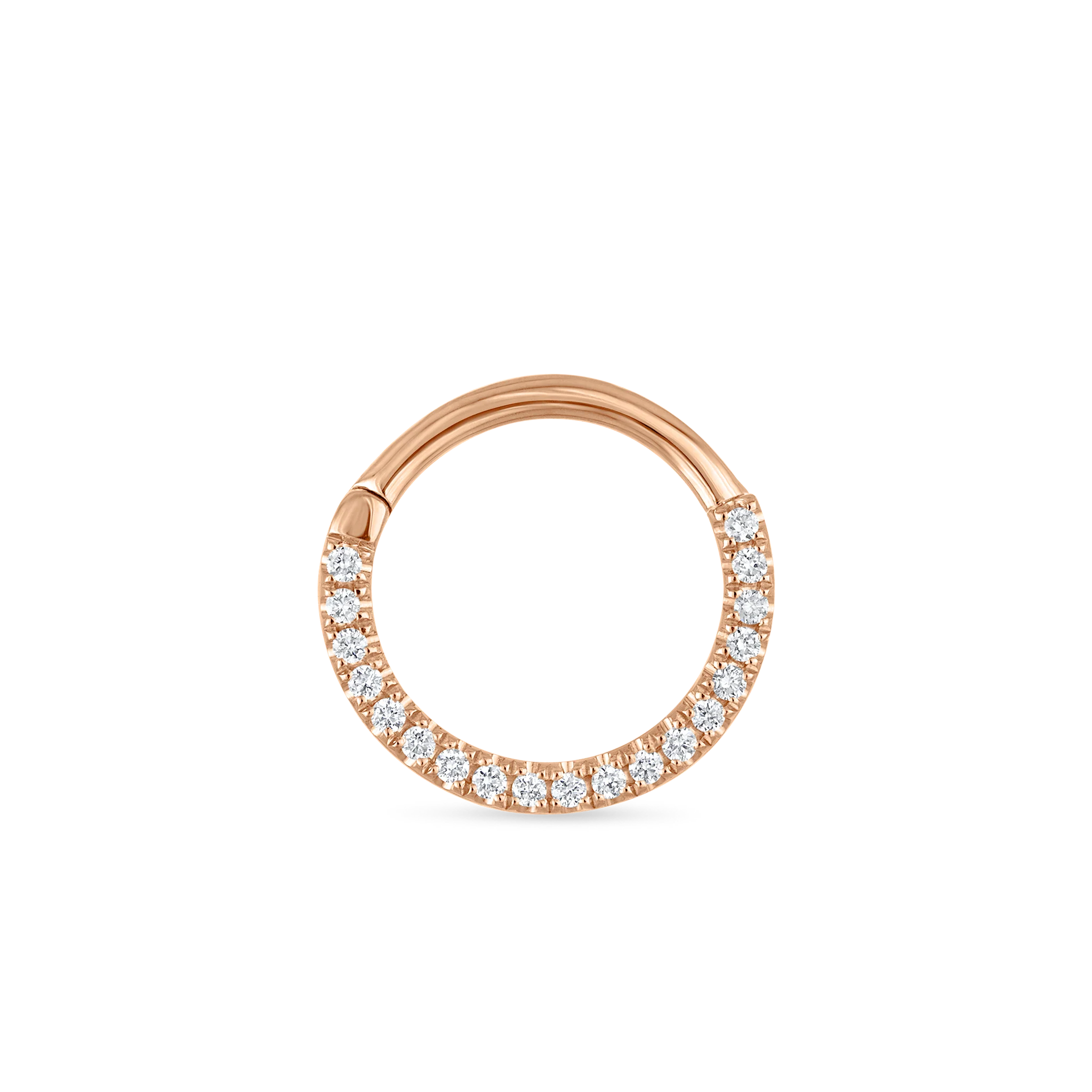 Diamond Horizontal Eternity Hoop Earring - Image 33