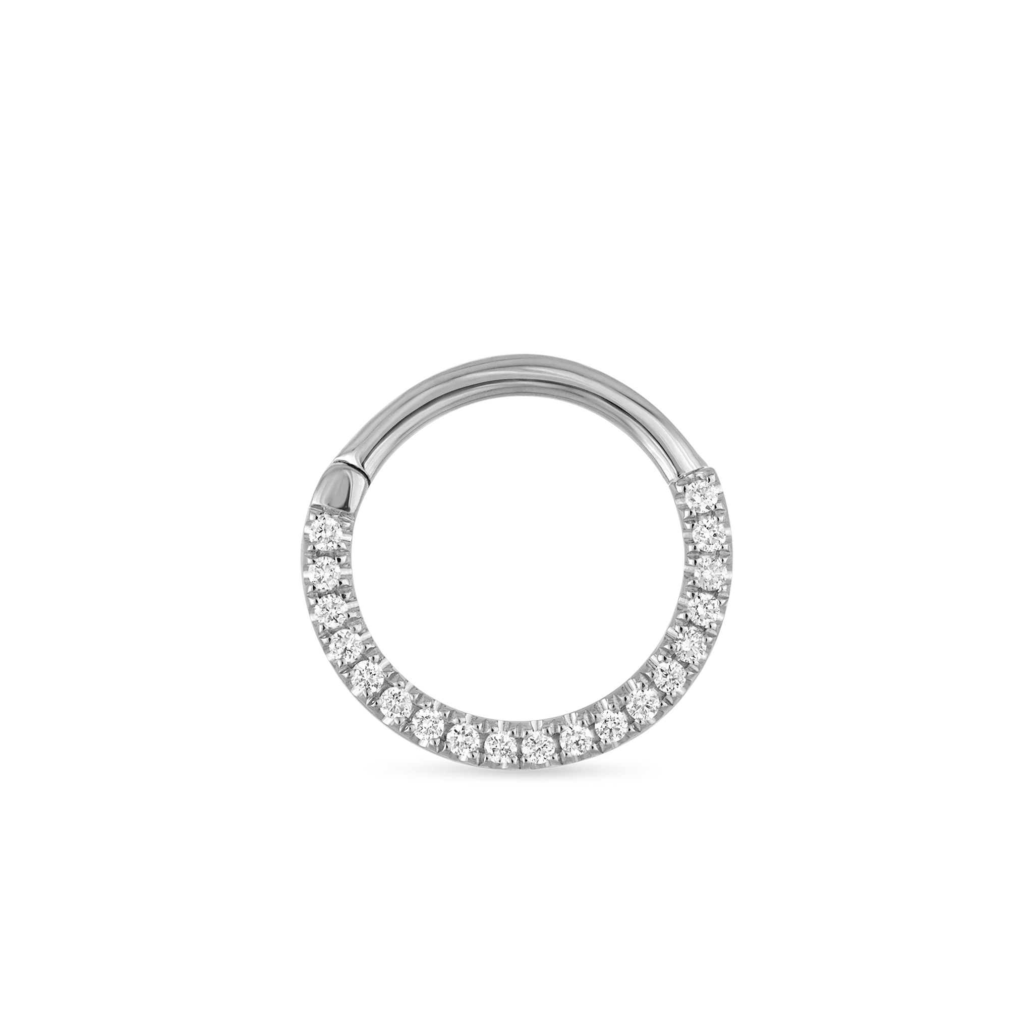 Diamond Horizontal Eternity Hoop Earring - Image 34