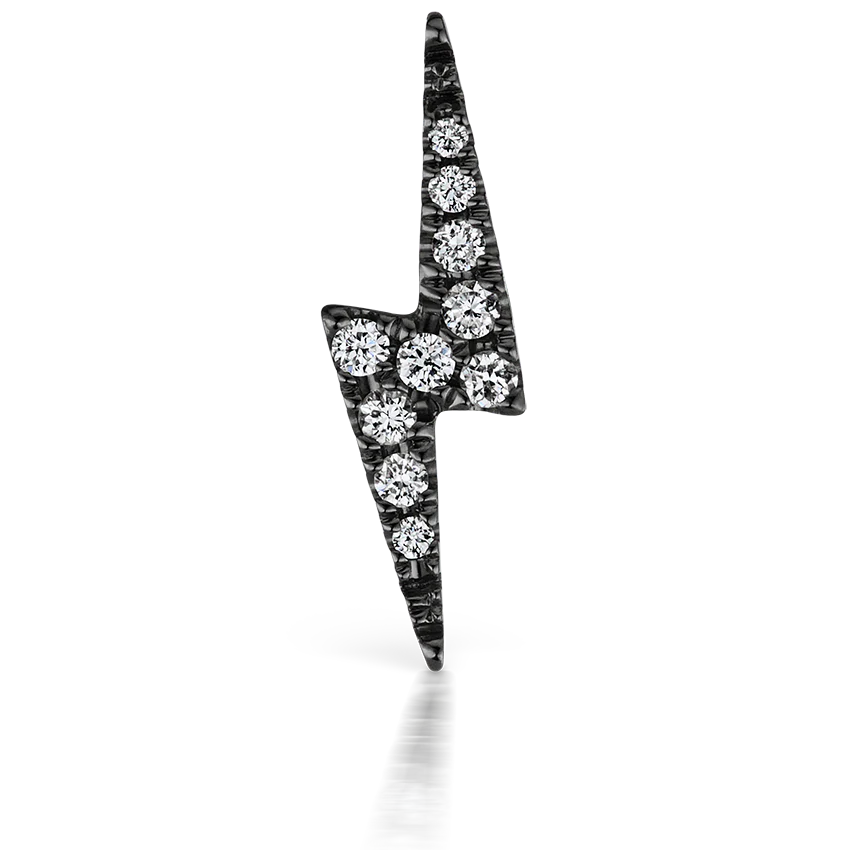 Diamond Lightning Bolt Stud Earring - Image 15
