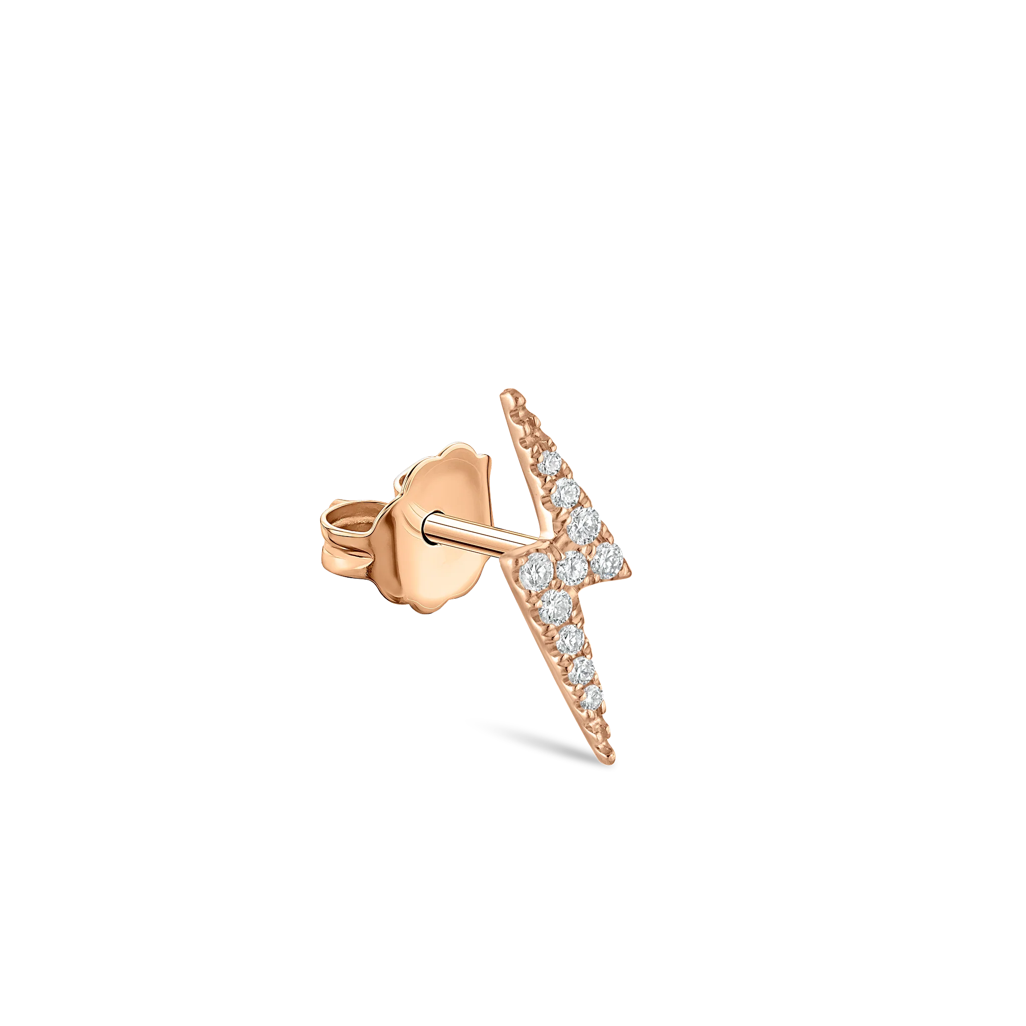 Diamond Lightning Bolt Stud Earring - Image 16
