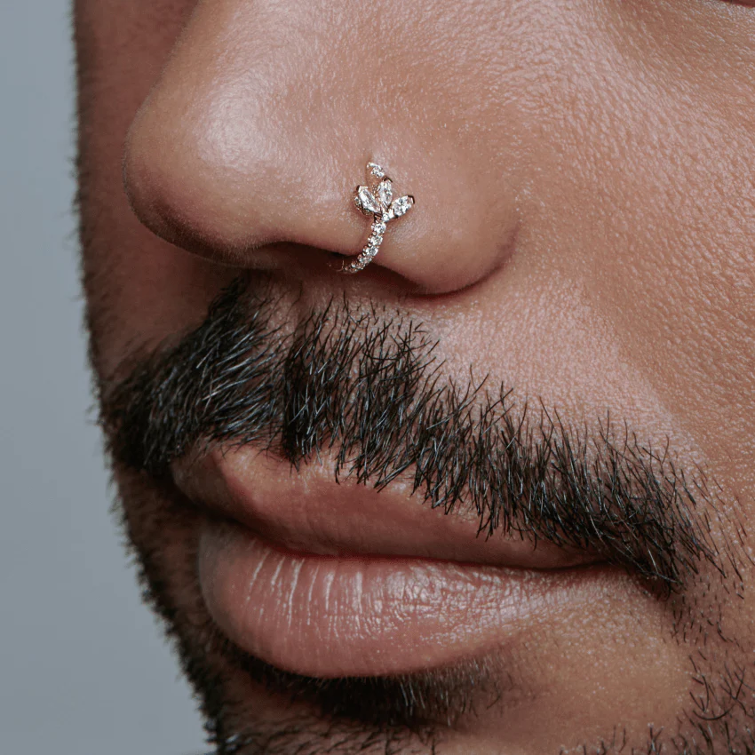 Diamond Lotus Eternity Hoop Earring - Image 10