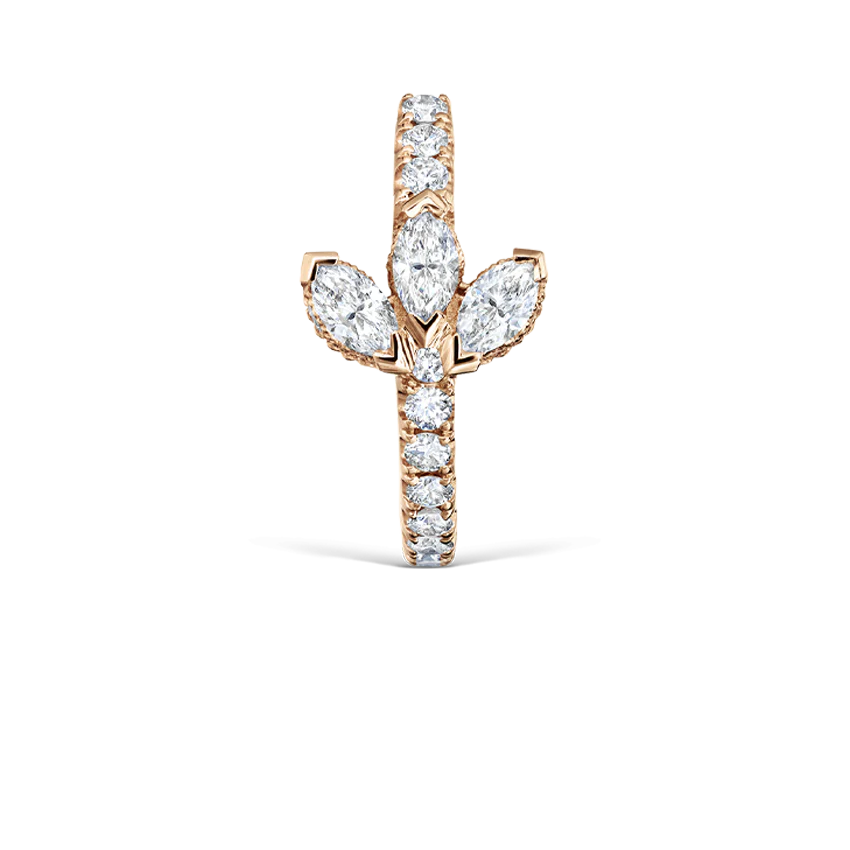 Diamond Lotus Eternity Hoop Earring - Image 49