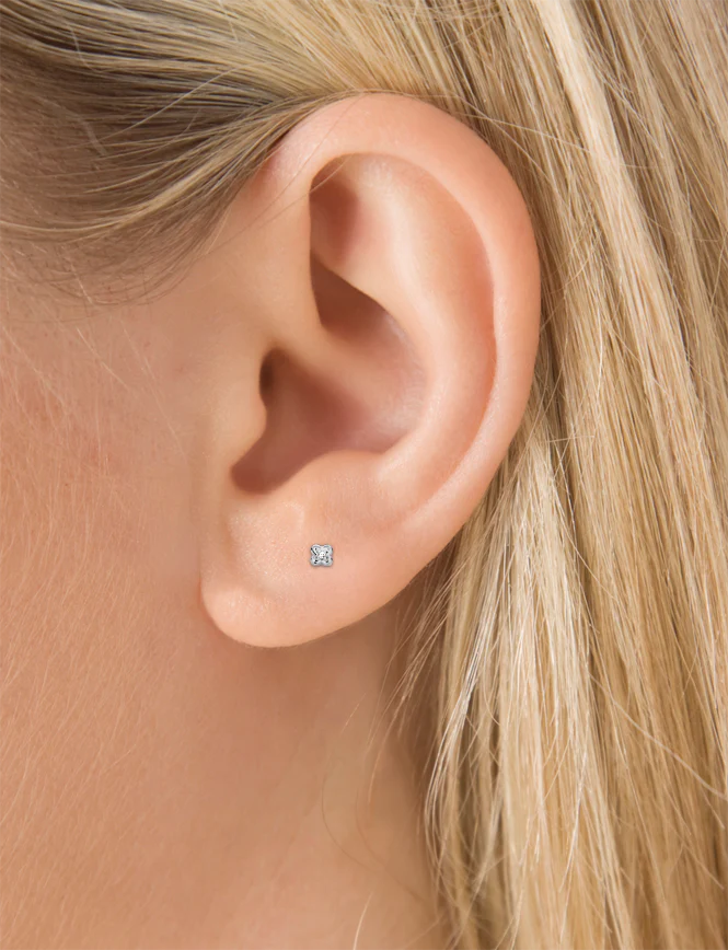 Diamond Lucky Clover Stud Earring - Image 3