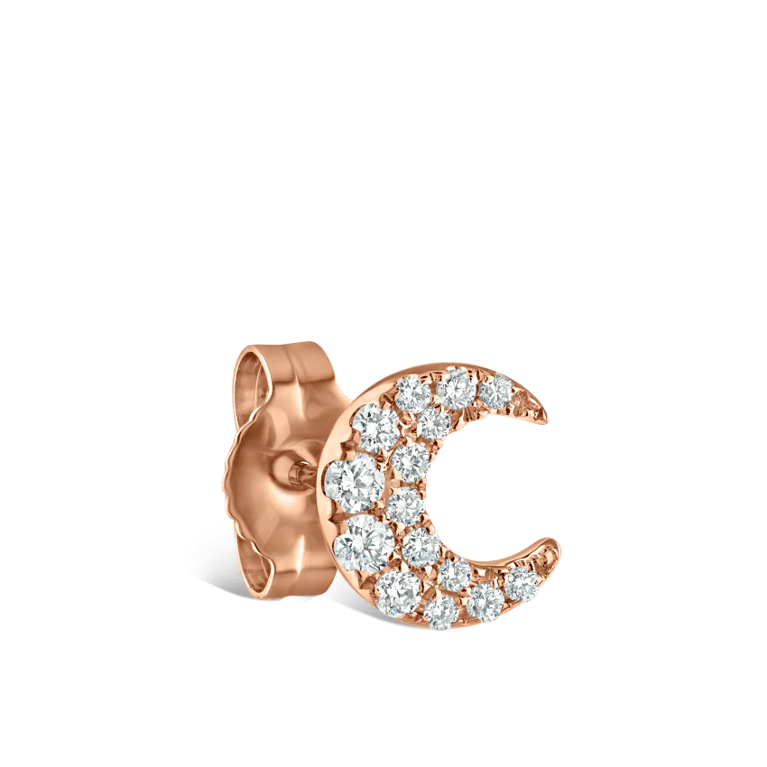 Diamond Moon Stud Earring - Image 21