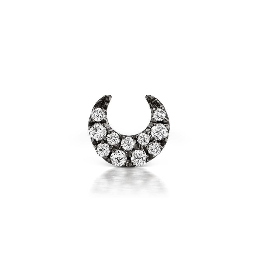 Diamond Moon Stud Earring - Image 25