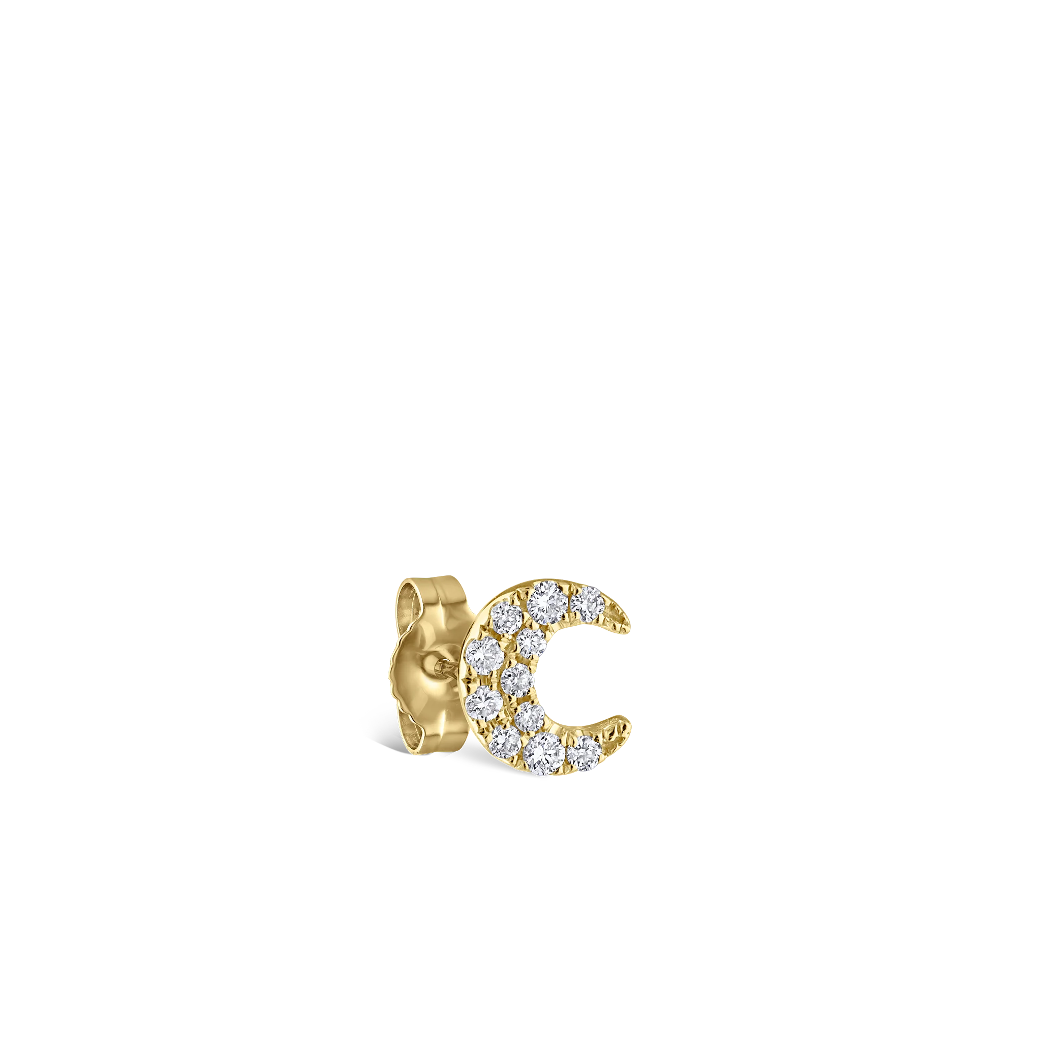 Diamond Moon Stud Earring - Image 29