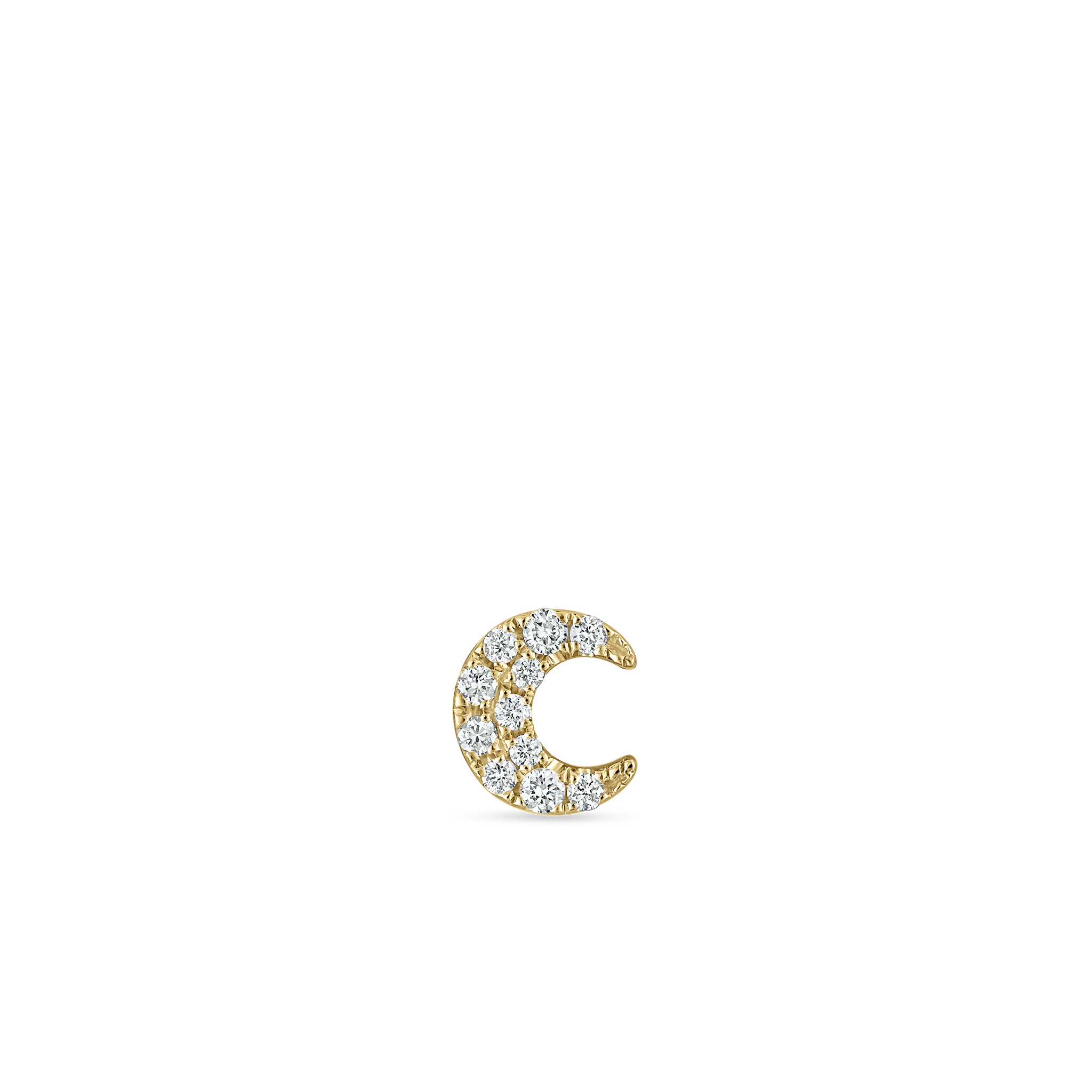 Diamond Moon Threaded Stud Earring - Image 37