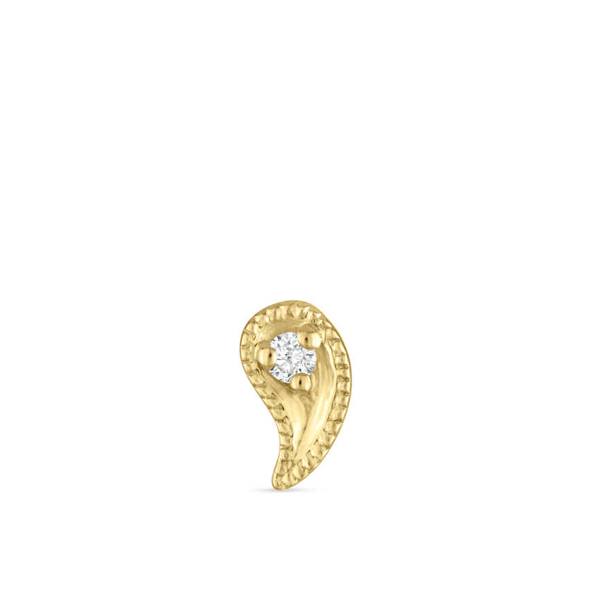 Diamond Paisley Threaded Stud Earring - Image 15