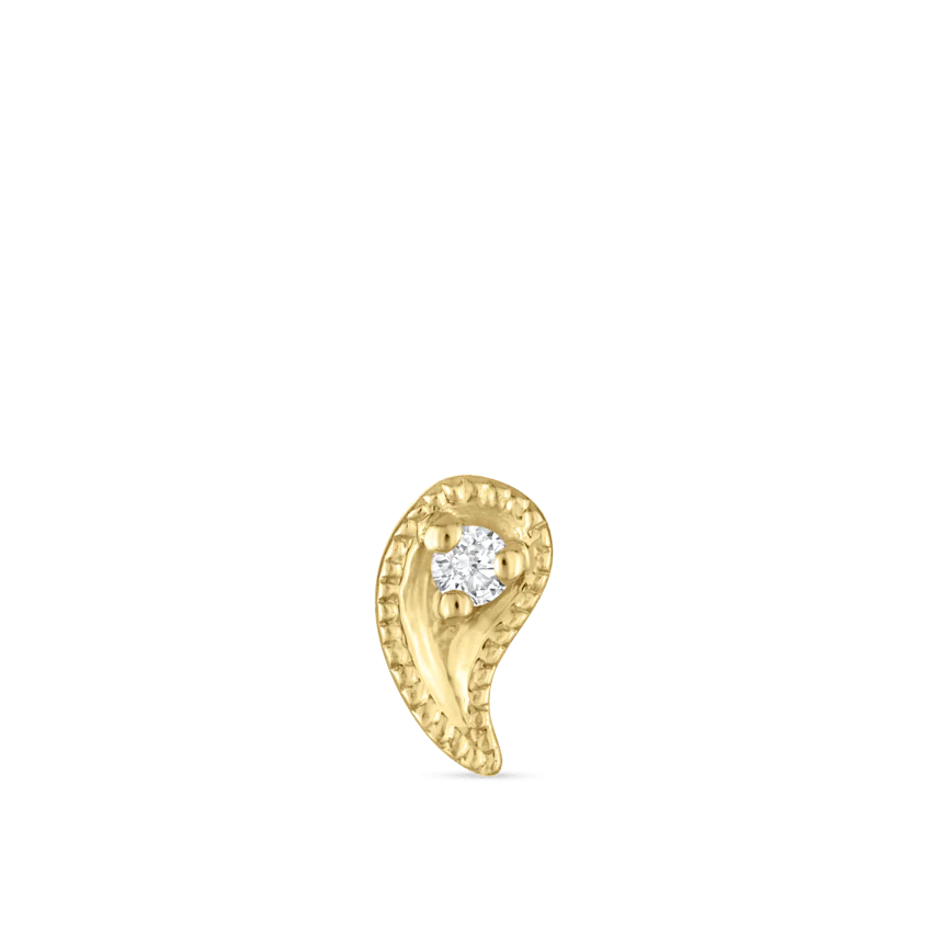 Diamond Paisley Stud Earring - Image 10