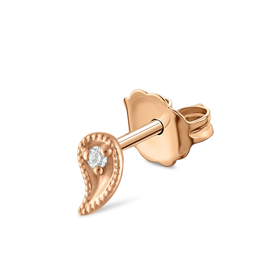 Diamond Paisley Stud Earring - Image 17