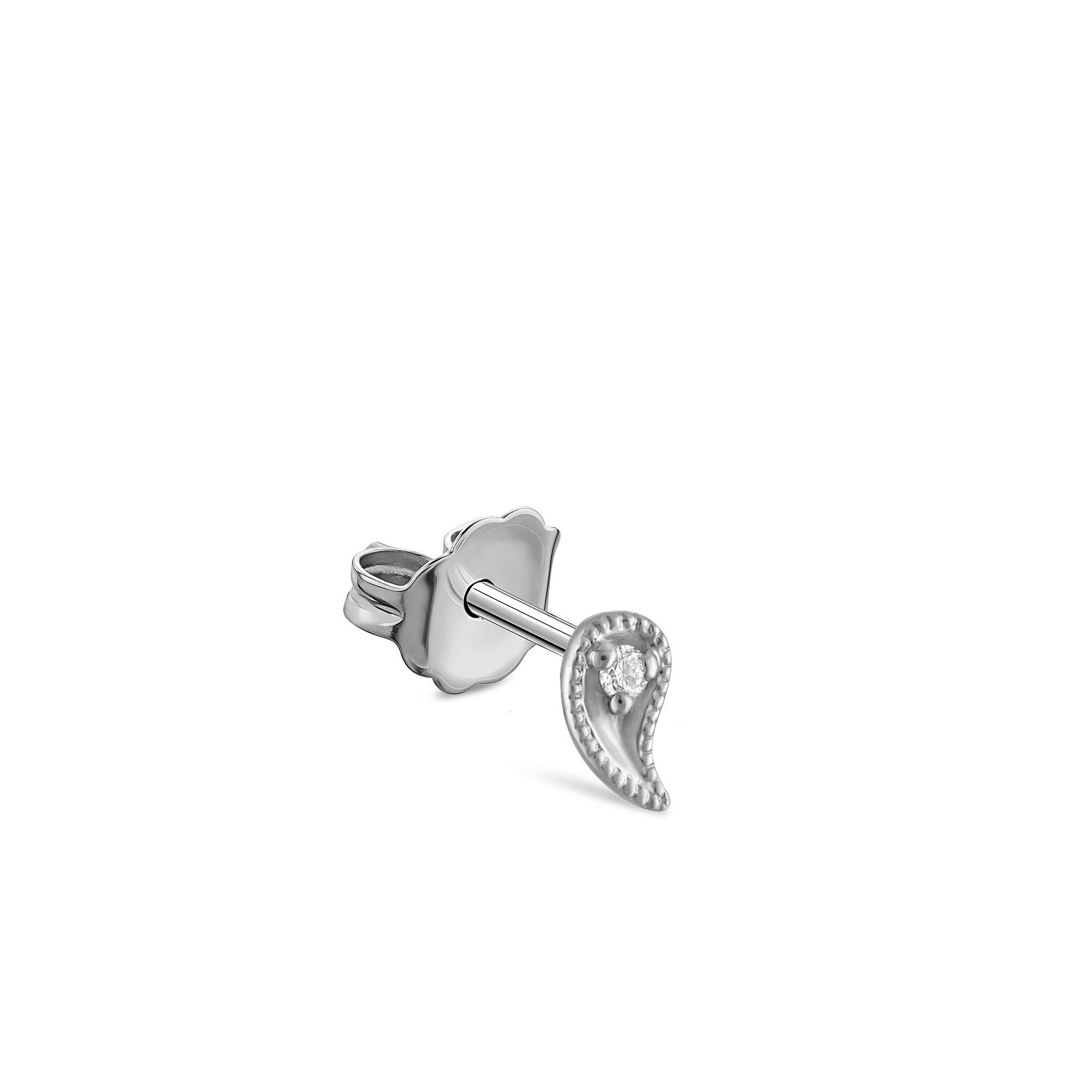 Diamond Paisley Stud Earring - Image 22