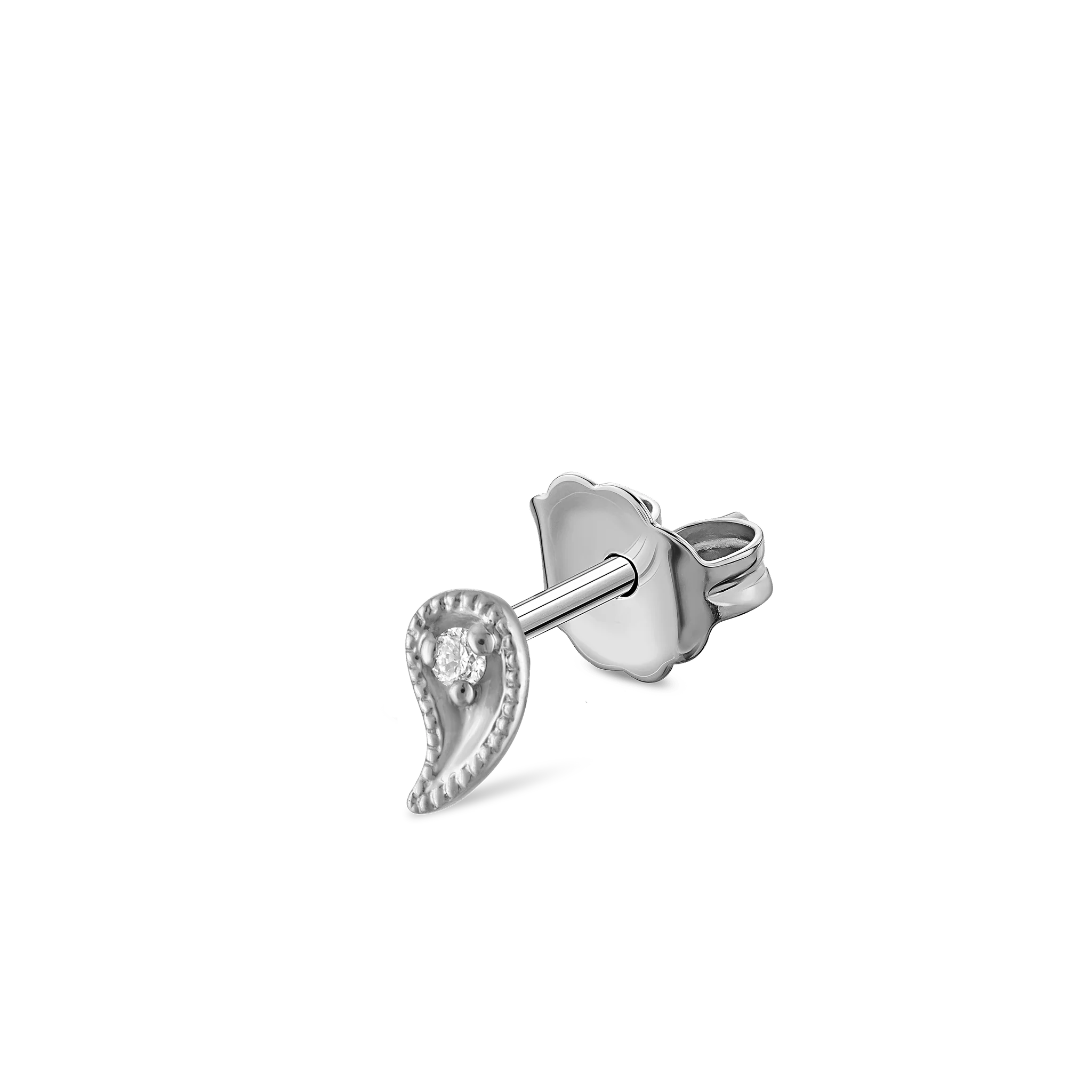 Diamond Paisley Stud Earring - Image 23
