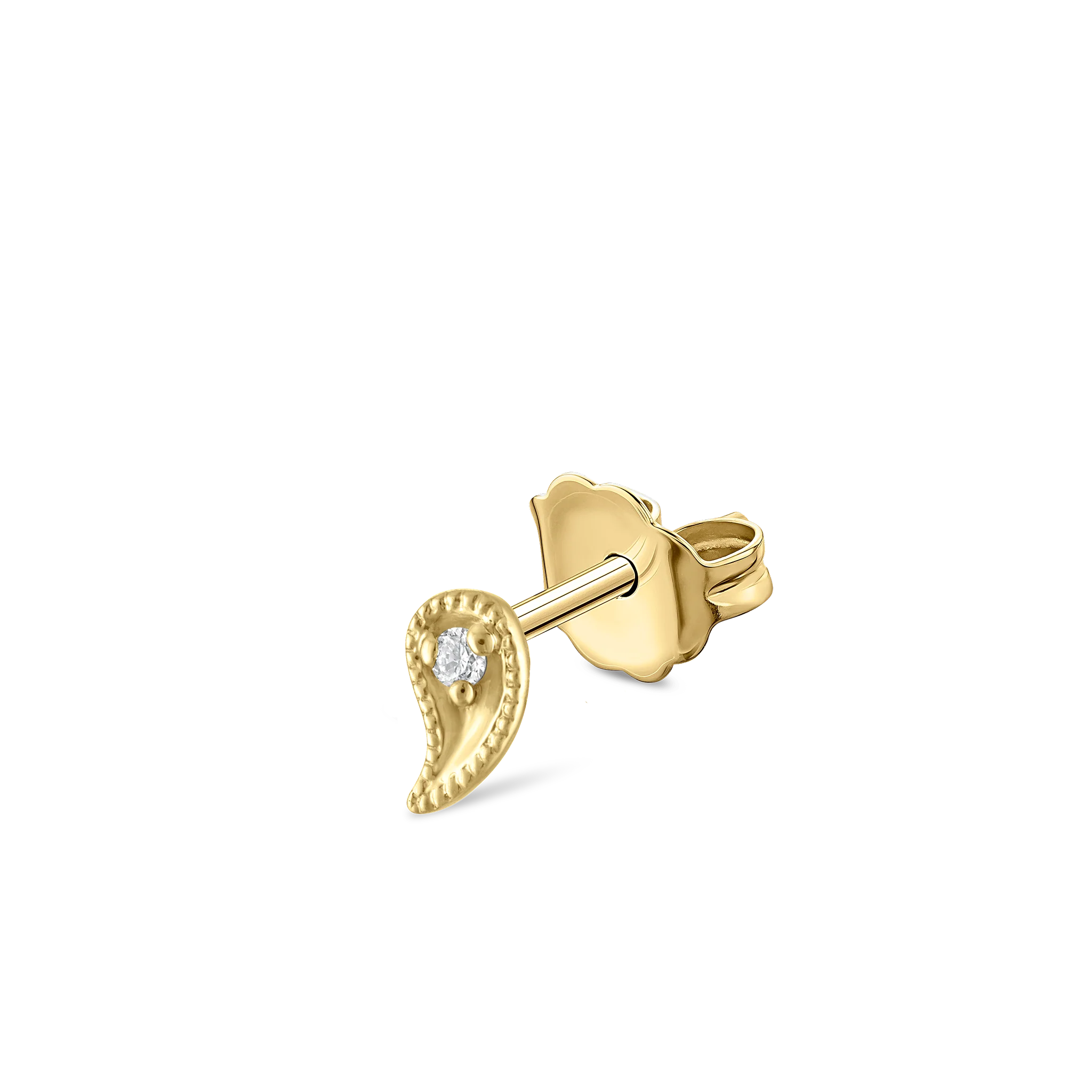 Diamond Paisley Stud Earring - Image 25