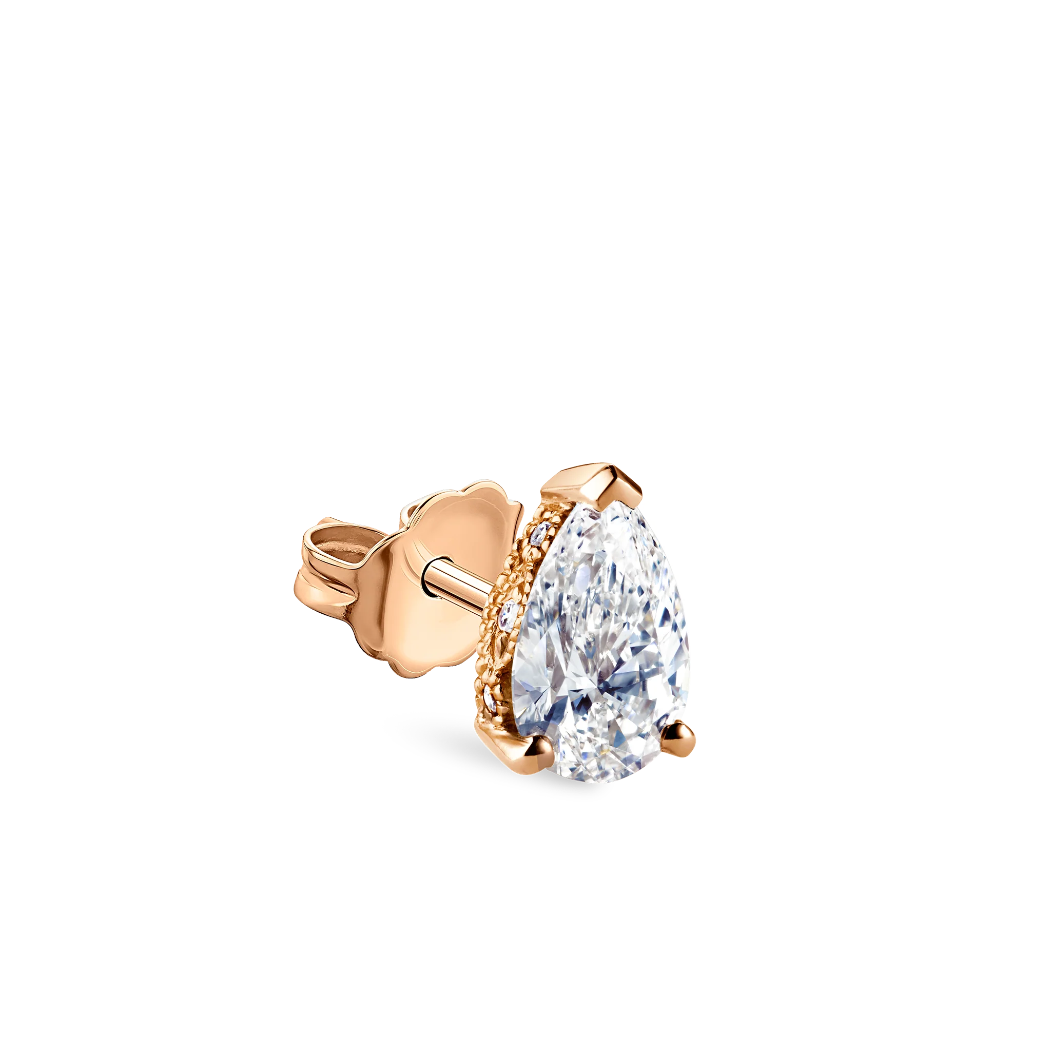 Diamond Pear Stud Earring - Image 17