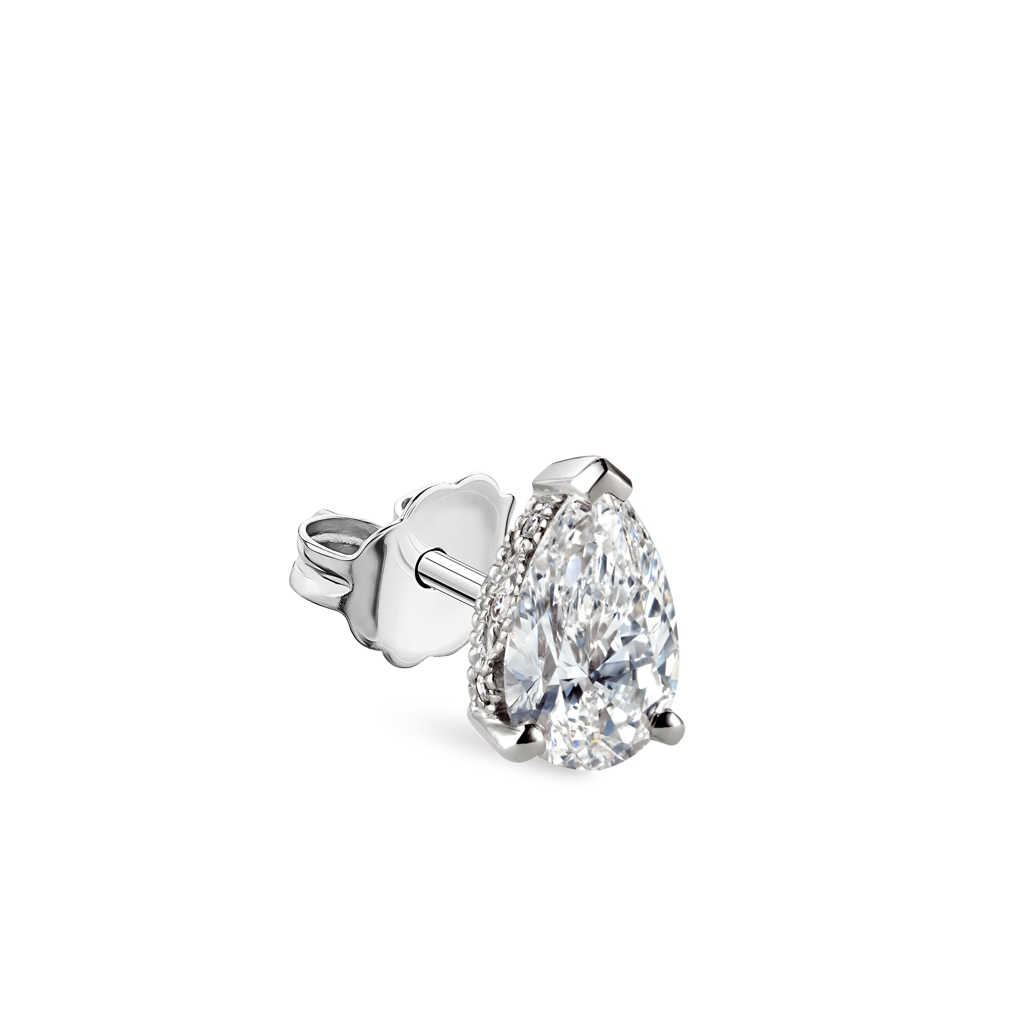 Diamond Pear Stud Earring - Image 18