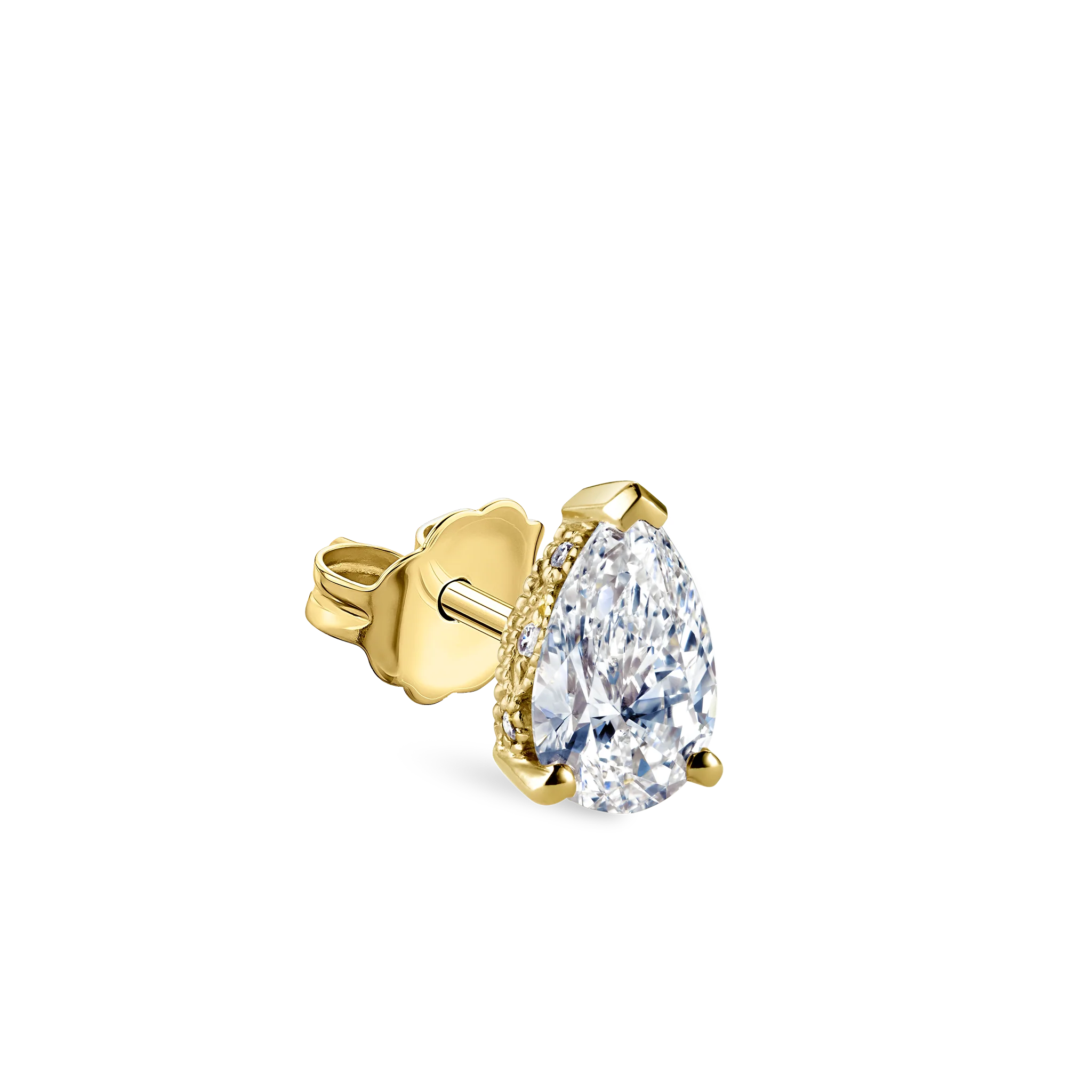Diamond Pear Stud Earring - Image 19