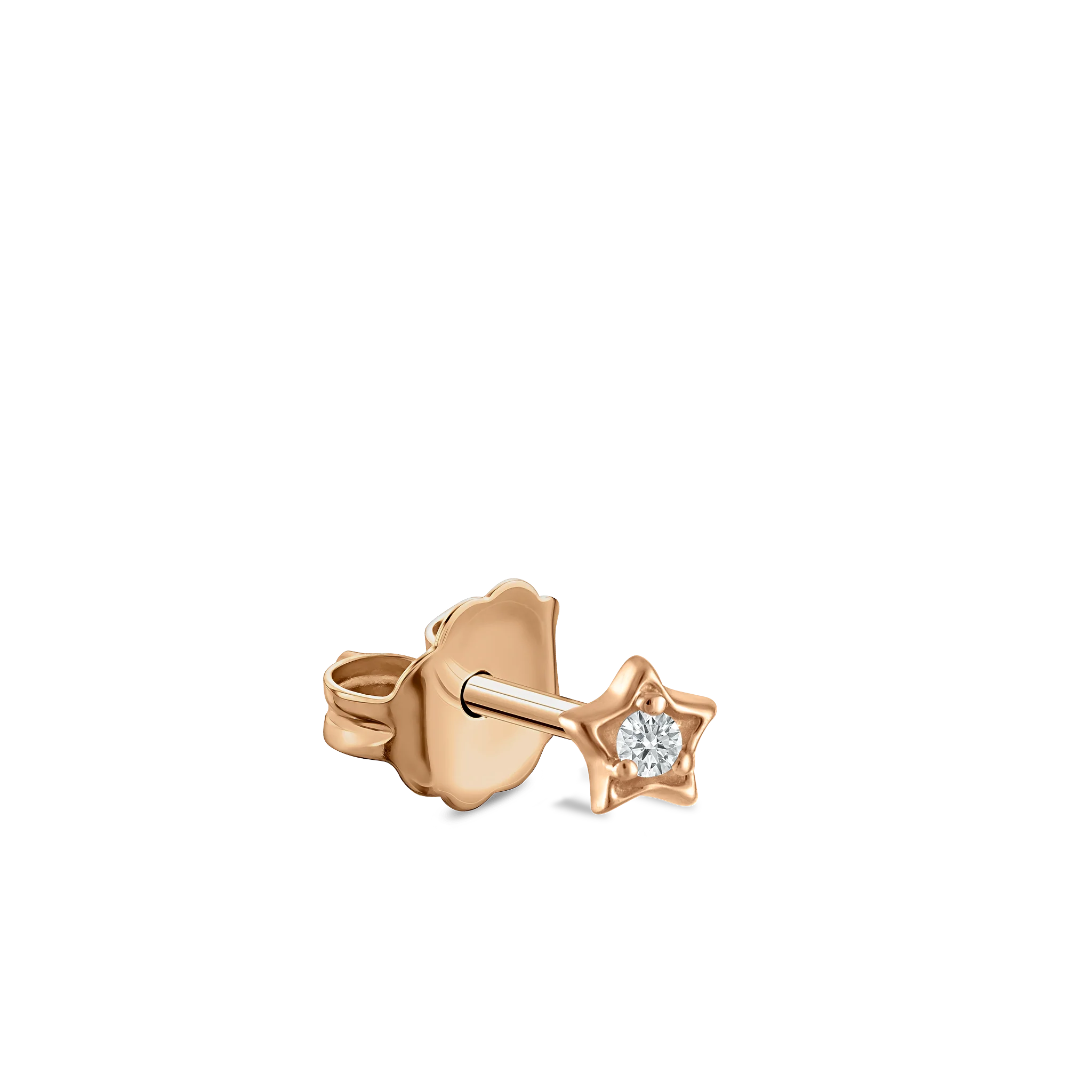 Diamond Solitaire Star Stud Earring - Image 15