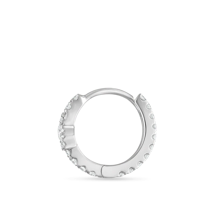 Diamond Star Eternity Hoop Earring - Image 10