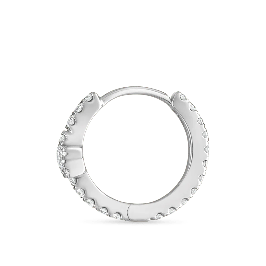 Diamond Star Eternity Hoop Earring - Image 15
