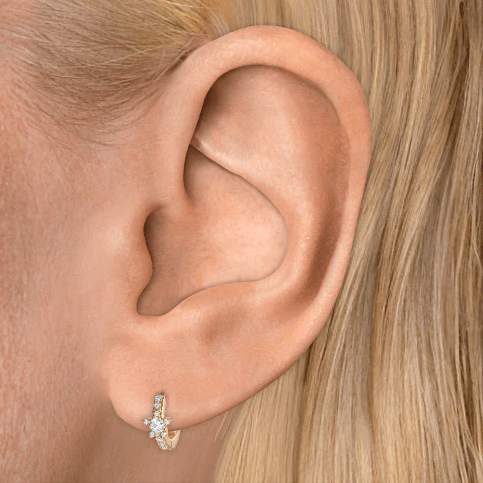 Diamond Star Eternity Hoop Earring - Image 17