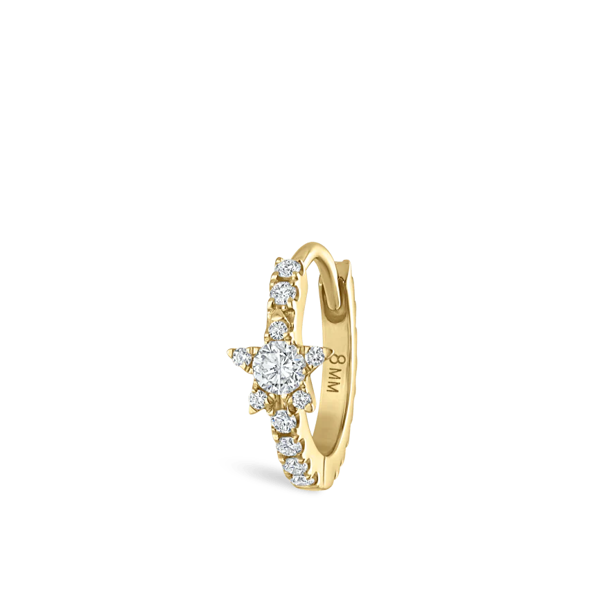 Diamond Star Eternity Hoop Earring - Image 20