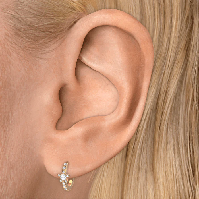 Diamond Star Eternity Hoop Earring - Image 22