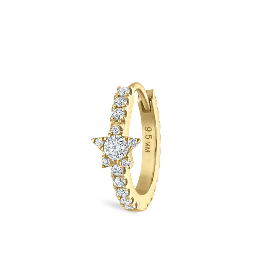 Diamond Star Eternity Hoop Earring - Image 26