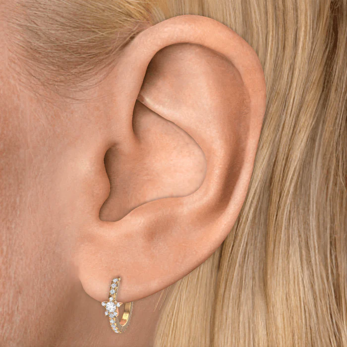 Diamond Star Eternity Hoop Earring - Image 27