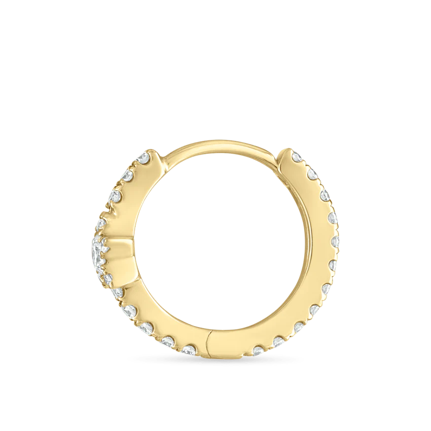 Diamond Star Eternity Hoop Earring - Image 29