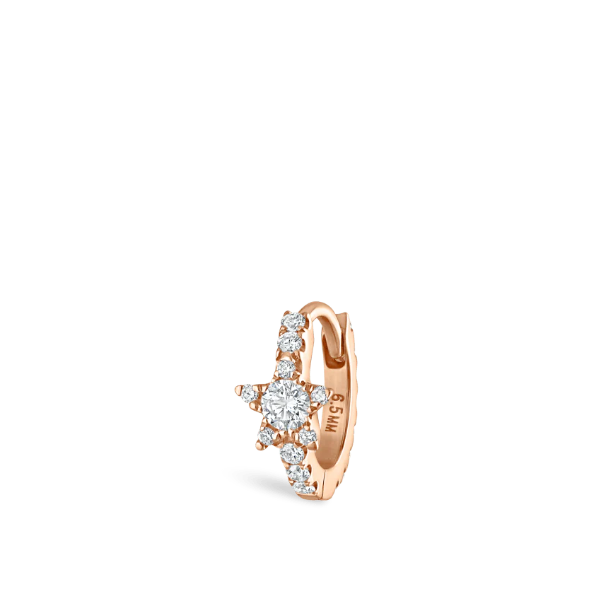 Diamond Star Eternity Hoop Earring - Image 30