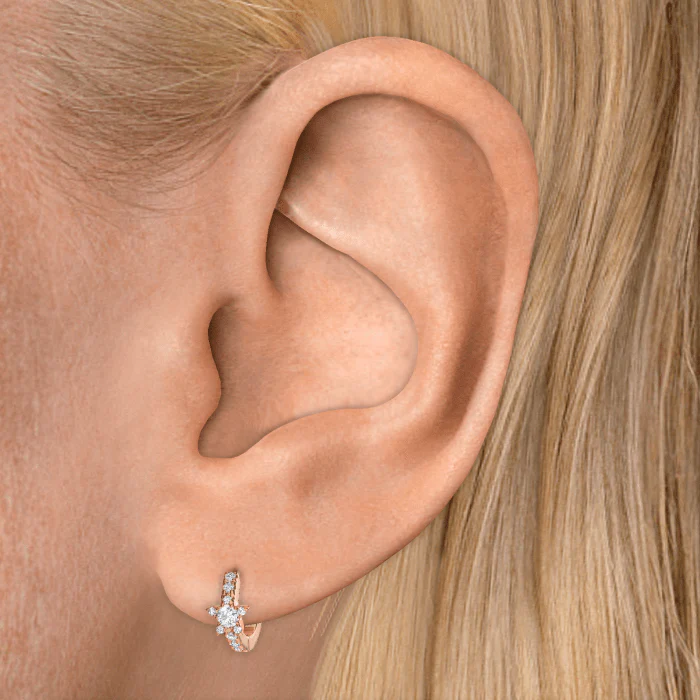 Diamond Star Eternity Hoop Earring - Image 31