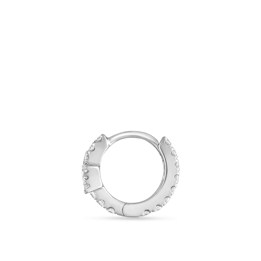 Diamond Star Eternity Hoop Earring - Image 4