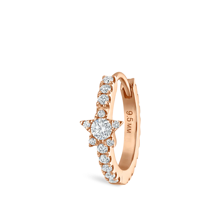 Diamond Star Eternity Hoop Earring - Image 40