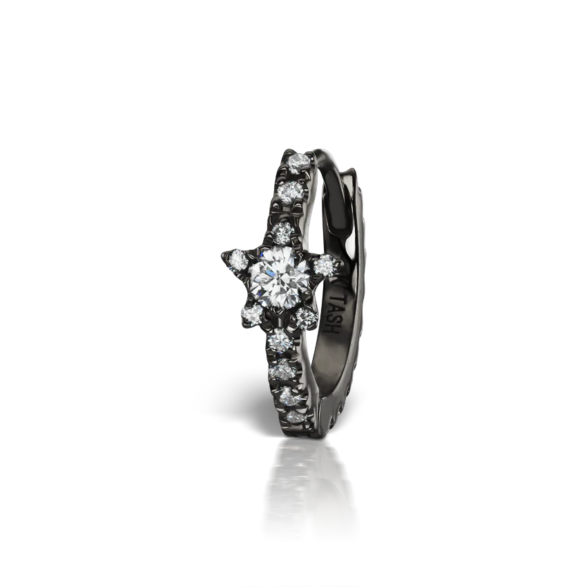 Diamond Star Eternity Hoop Earring - Image 47