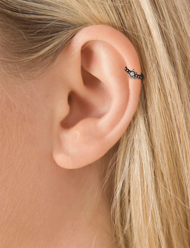 Diamond Star Eternity Hoop Earring - Image 48