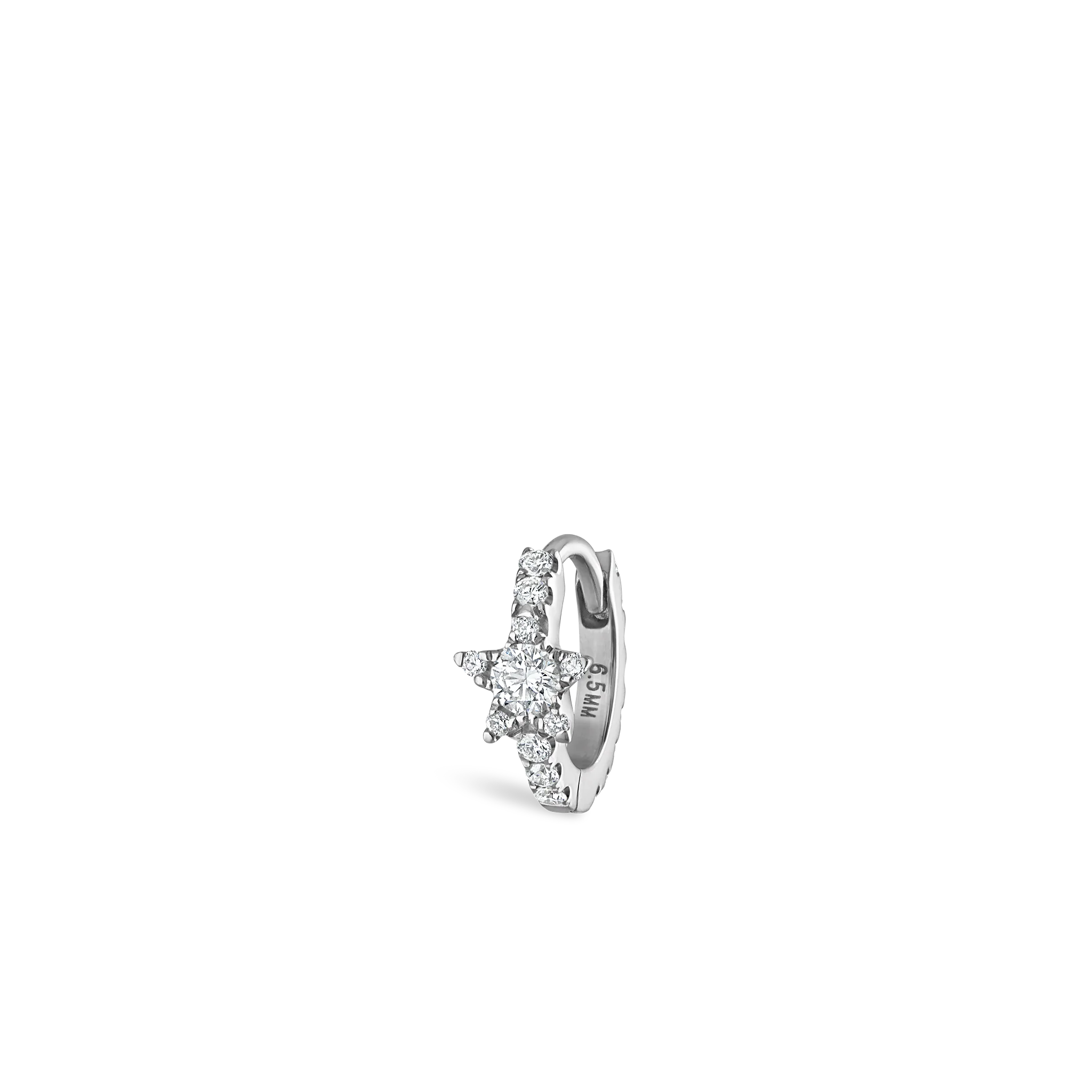 Diamond Star Eternity Hoop Earring - Image 50