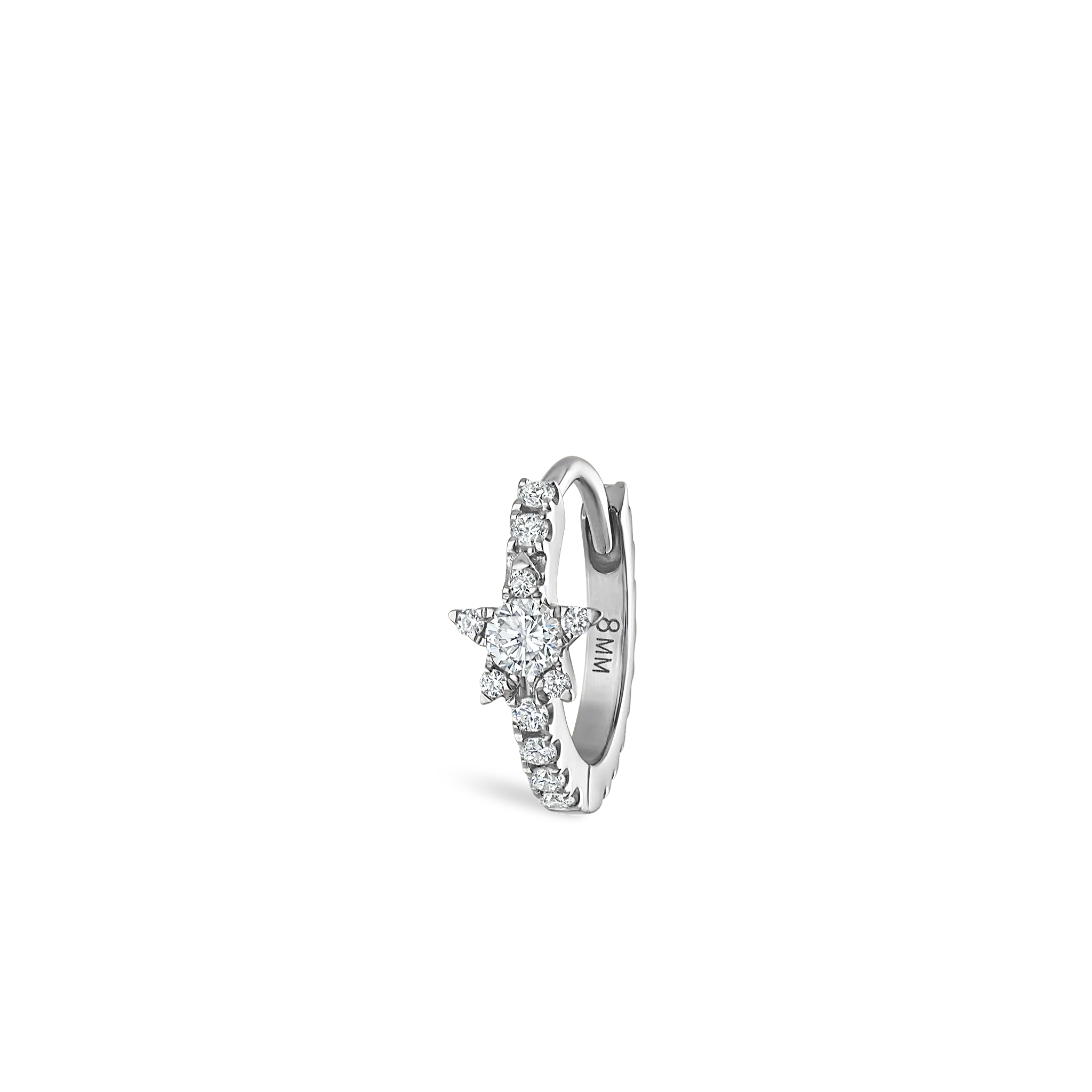 Diamond Star Eternity Hoop Earring - Image 53