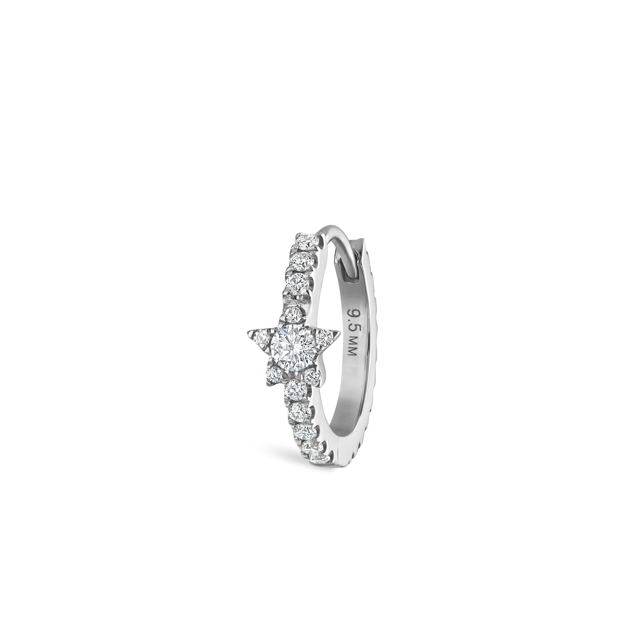 Diamond Star Eternity Hoop Earring - Image 56