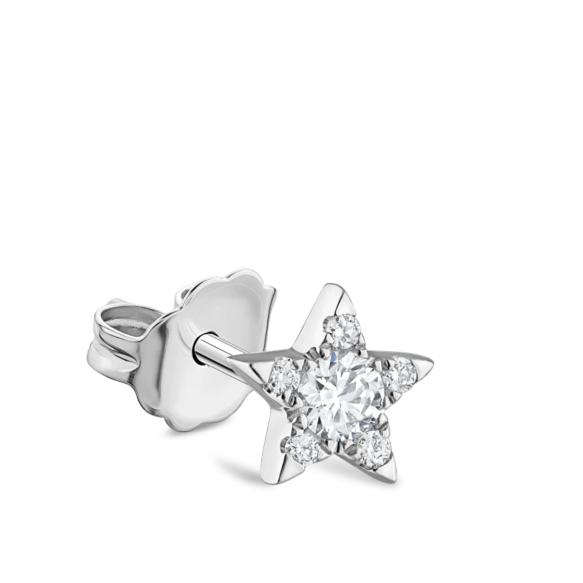 Diamond Star Stud Earring - Image 6