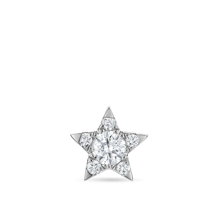 Diamond Star Threaded Stud Earring - Image 11