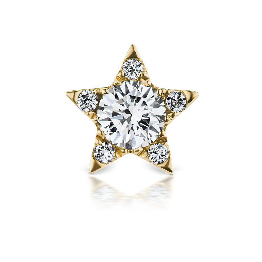 Diamond Star Threaded Stud Earring - Image 26
