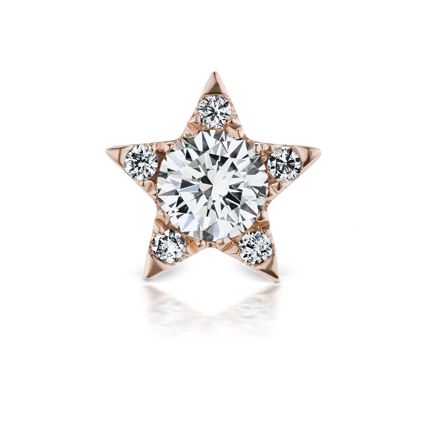 Diamond Star Threaded Stud Earring - Image 39