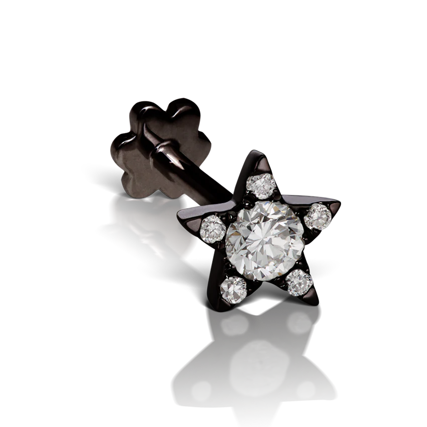 Diamond Star Threaded Stud Earring - Image 41